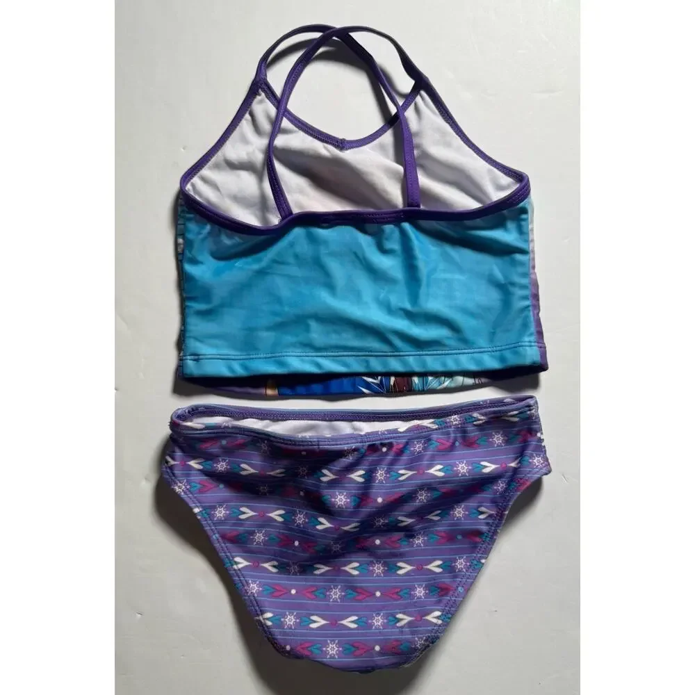 Disney Frozen Elsa and Anna Girls 2 Pc Swimsuit Size 6/6x